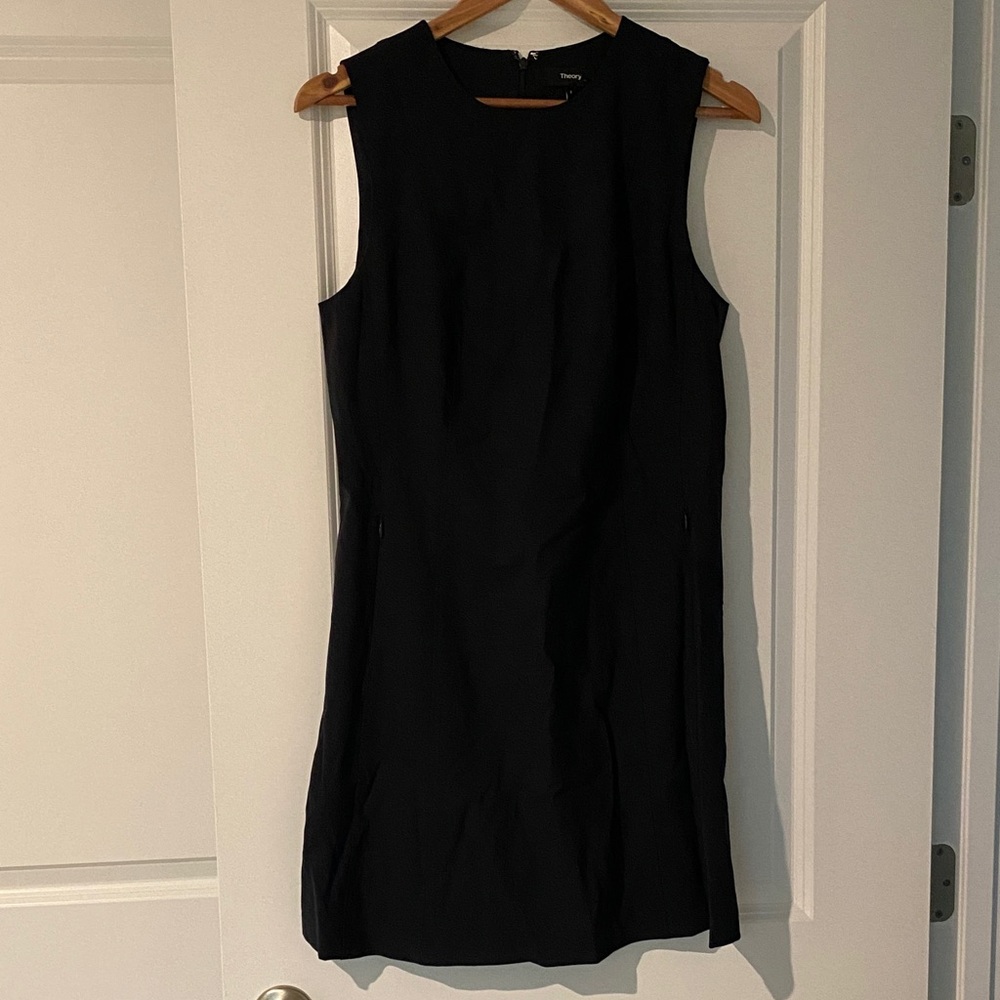 Theory Black Sleeveless Mini Dress